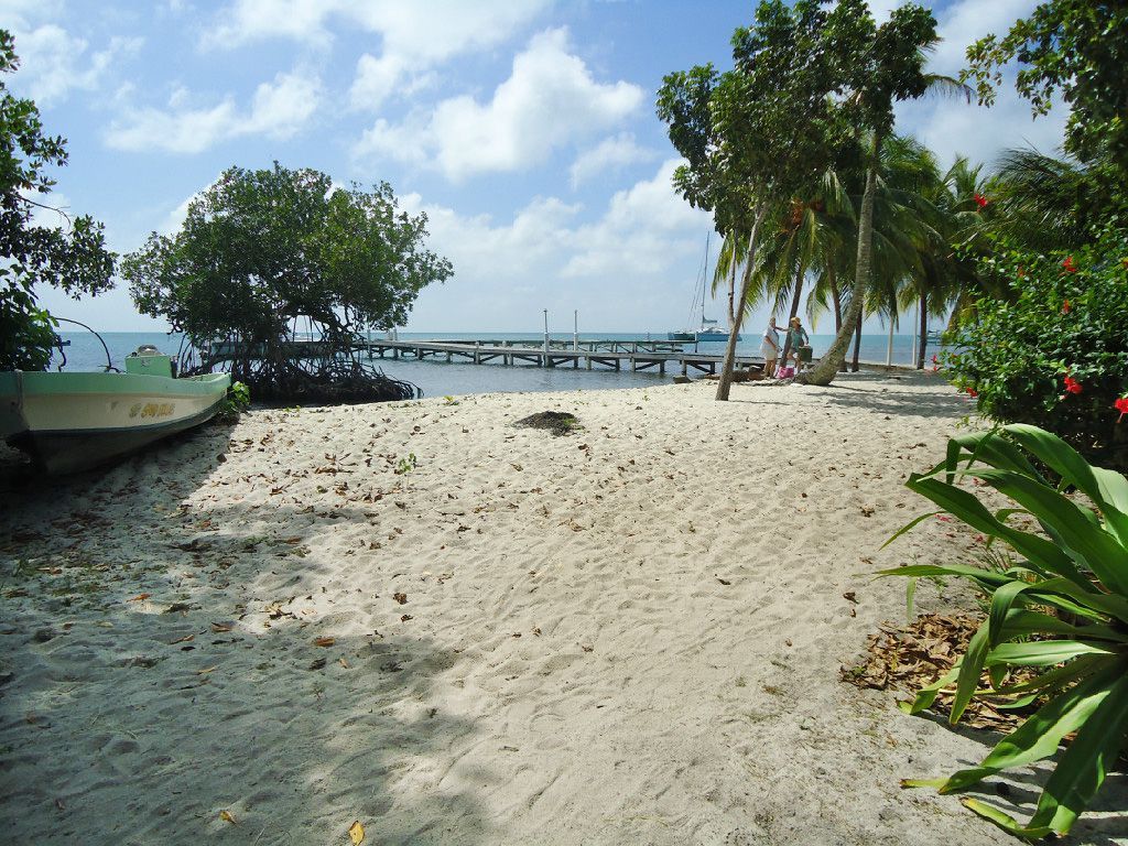 The Sea Glass Inn's private beachfront.