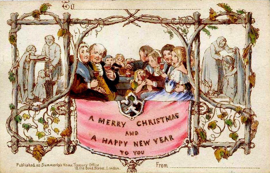 The first commercially sold Christmas Card designed by John 