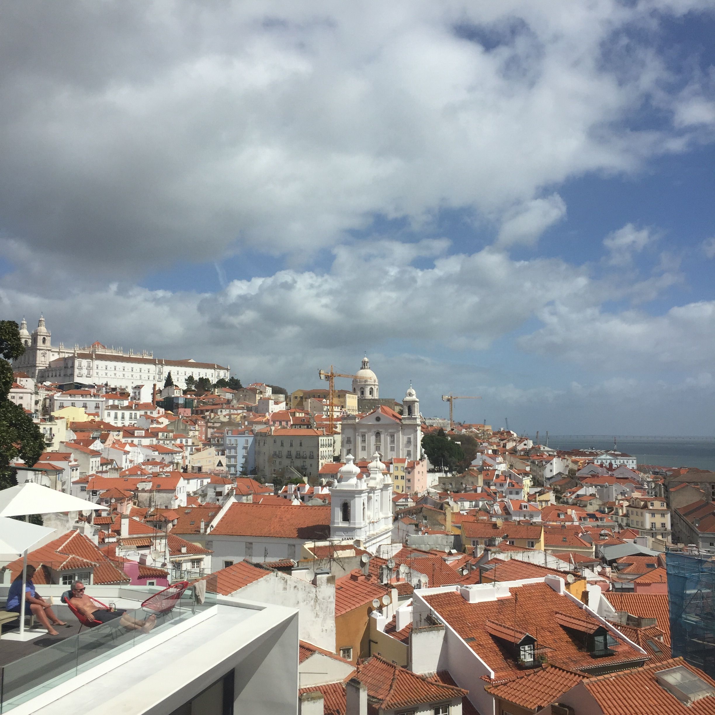 Lisbon's rooftops, from the roof of the Memmo Alfama.