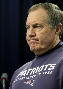 New England Patriots head coach Bill Belichick almost always defers to the second half. Odds are more likely Atlanta and its red-hot offense will start with the ball and make an interesting bet to score first in Super Bowl LI. (Steven Senne/AP)